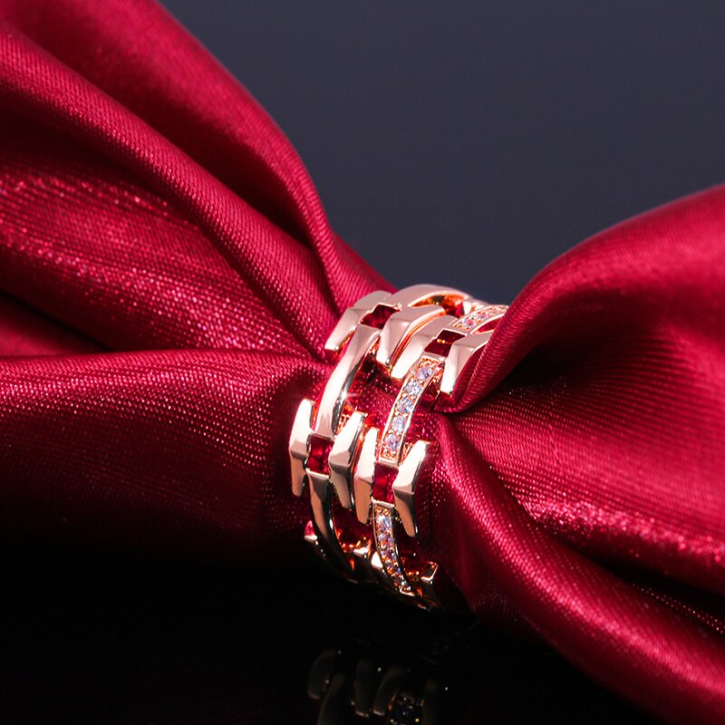 Bagues punk pour hommes huitan, style géométrique avec micro pavé et sans pavé, disponibles en version supérieure.