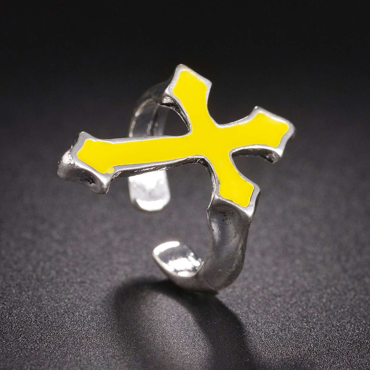 Bague croix noire Vintage pour femmes, gothique, Punk, Steampunk, jésus, pour hommes, fille et garçon, fête, bijoux masculins à la: Clair