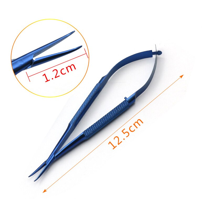 Micro schaar roestvrij staal titanium legering chirurgisch fijne instrumenten straight puntige tip 12 14 16 18 cm: I