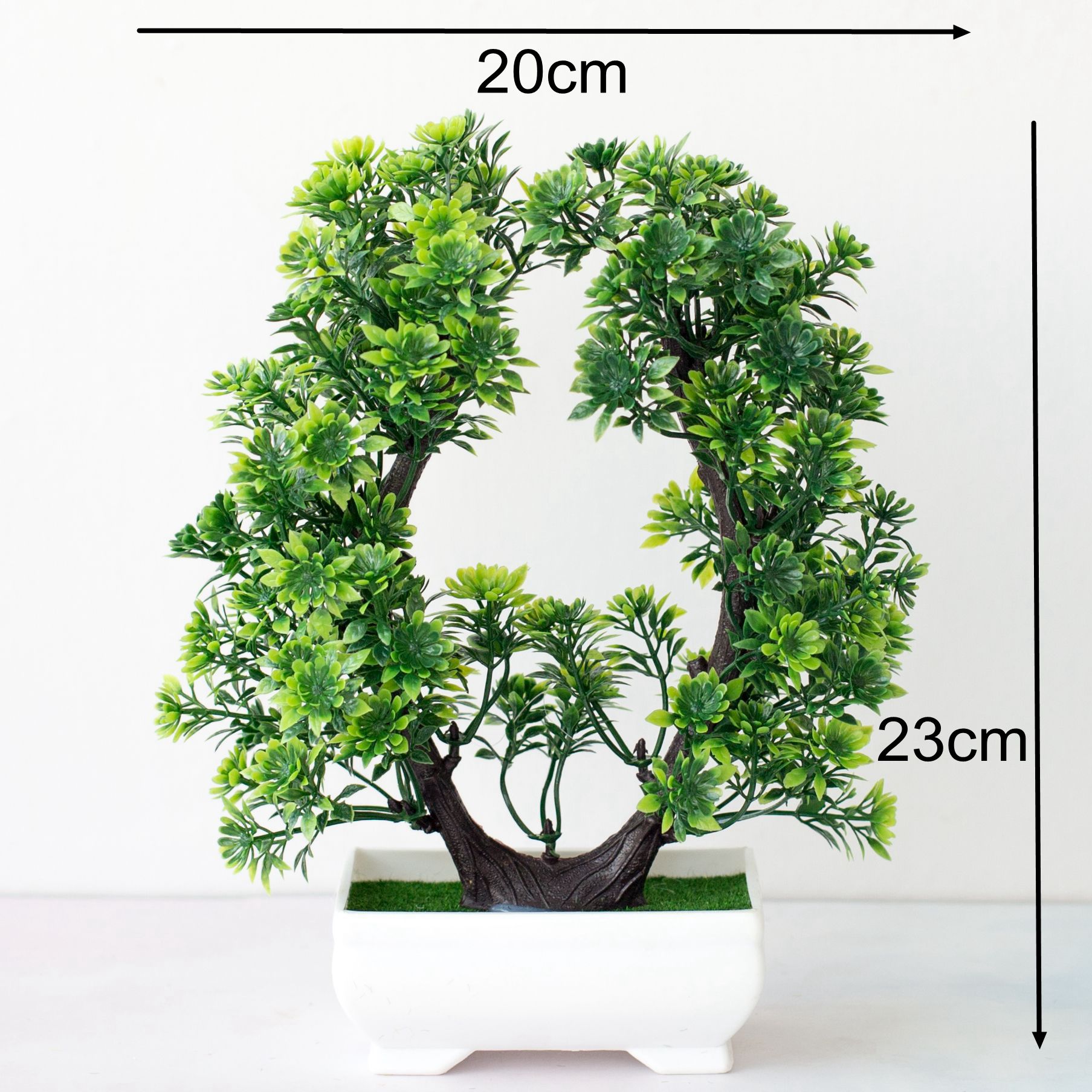 Nouvelles plantes artificielles, arbre de pin bonsaï vert, ornements de Table en pot, décor de maison, jardin d'hôtel, décor de Festival: xiangsimeihuashufang