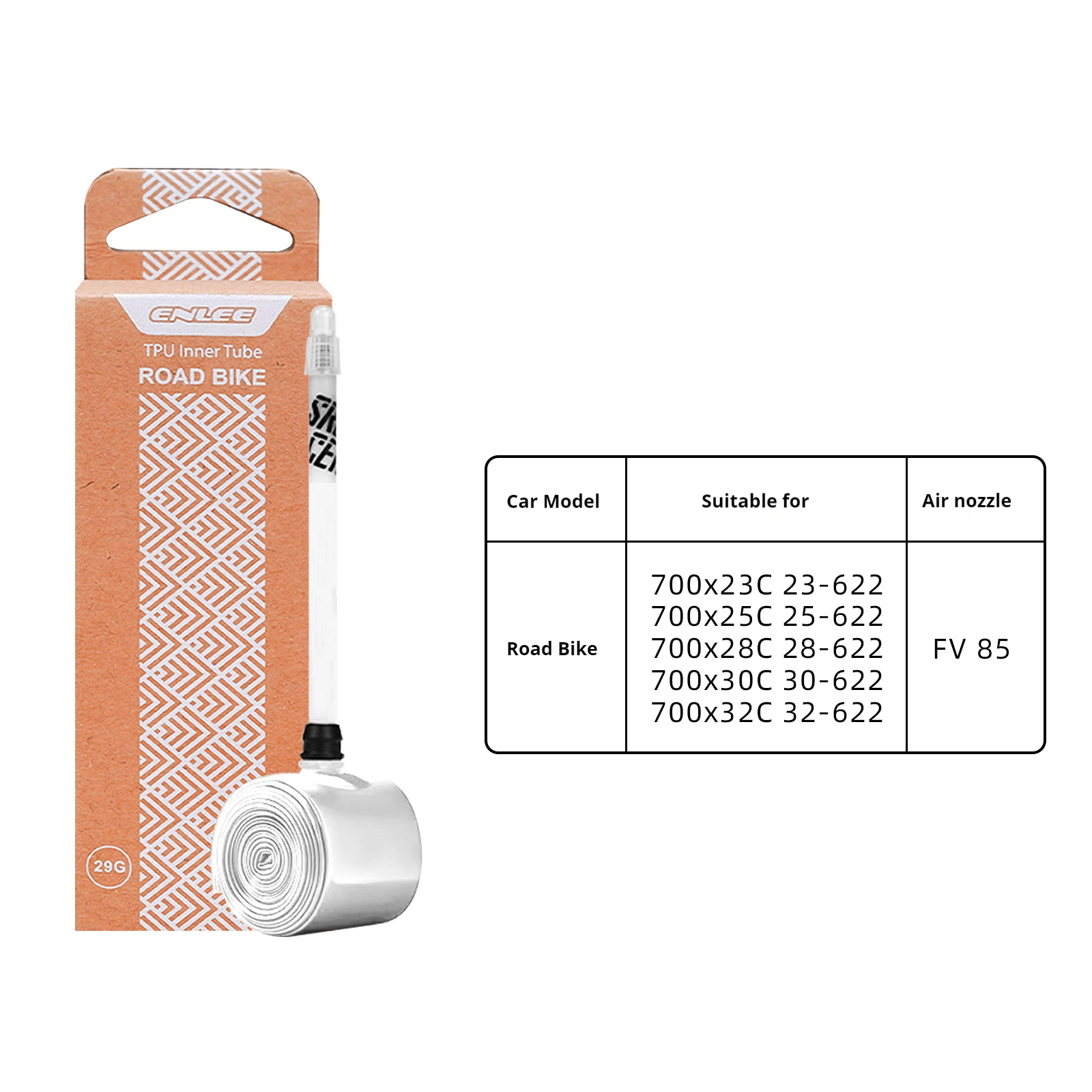 ENLEE Bicycle Inner Tube Road Mountain Bike TPU Inner Tube Bicycle Lightweight Inner Tube 700C45/65/85 French Mouth: SKY BLUE
