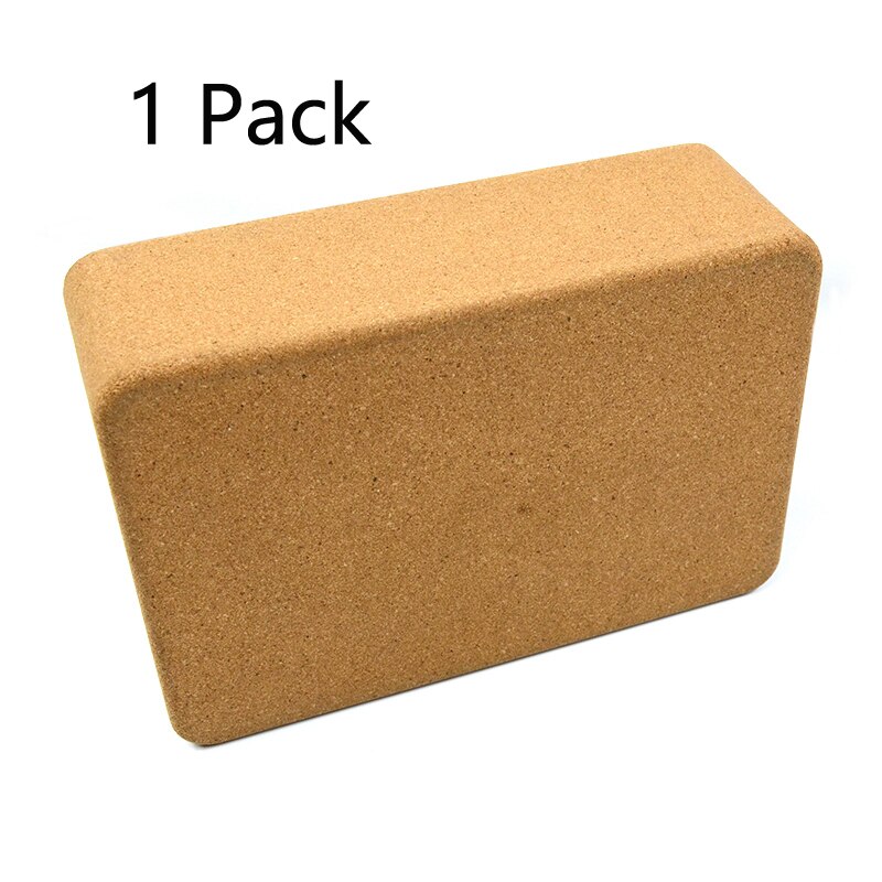 2 stk yoga blokksett sportsverktøy tilbehør bloque murstein bloques bloque yoga corcho kork tre yoga blokk gym tre alo pute: Beige