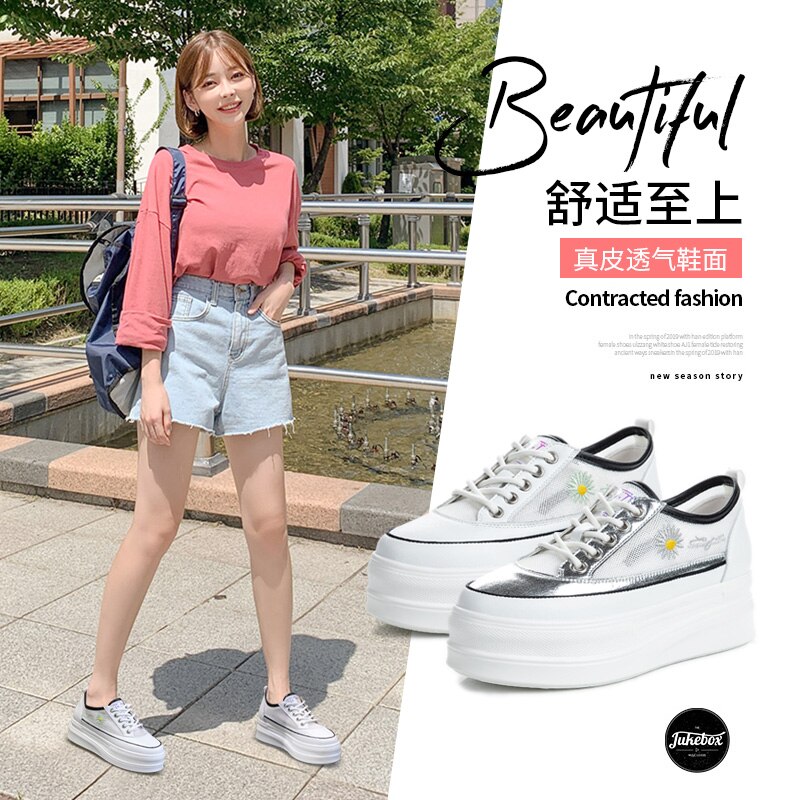 Offre spéciale femme skateboard baskets été femmes sport baskets hauteur augmenter chaussures de marche chaussures de skateboard pour dames