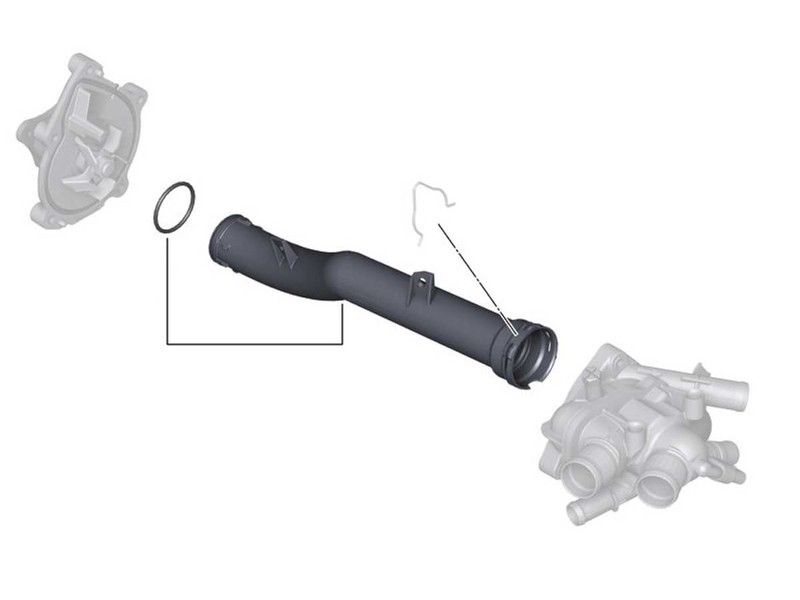 Water Pump To Thermostat Water Pipe For Mini Cooper R55 R56 R57 R58 R59 R60 R61