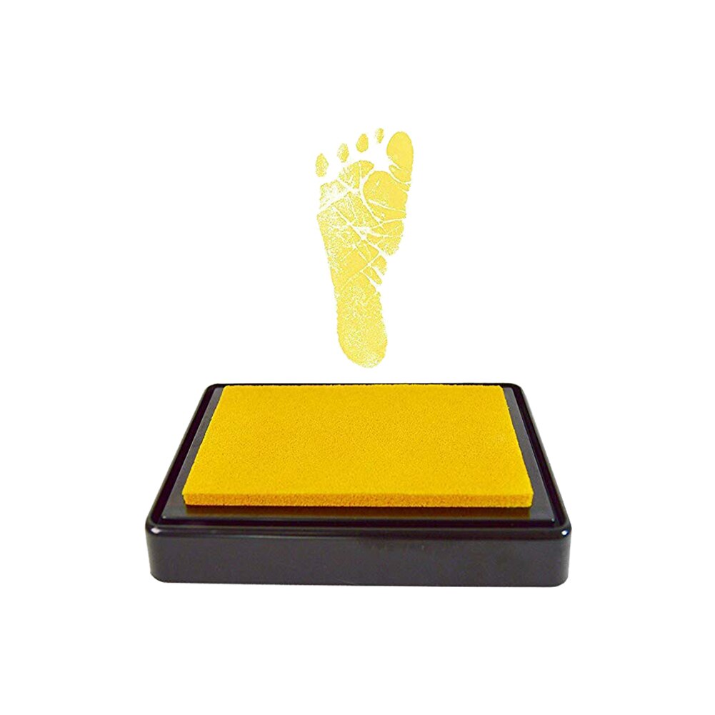 Mano de bebé y huella de pie, aceite, mesa de Impresión manual, mano de bebé y tinta de huella de pie: Rosa