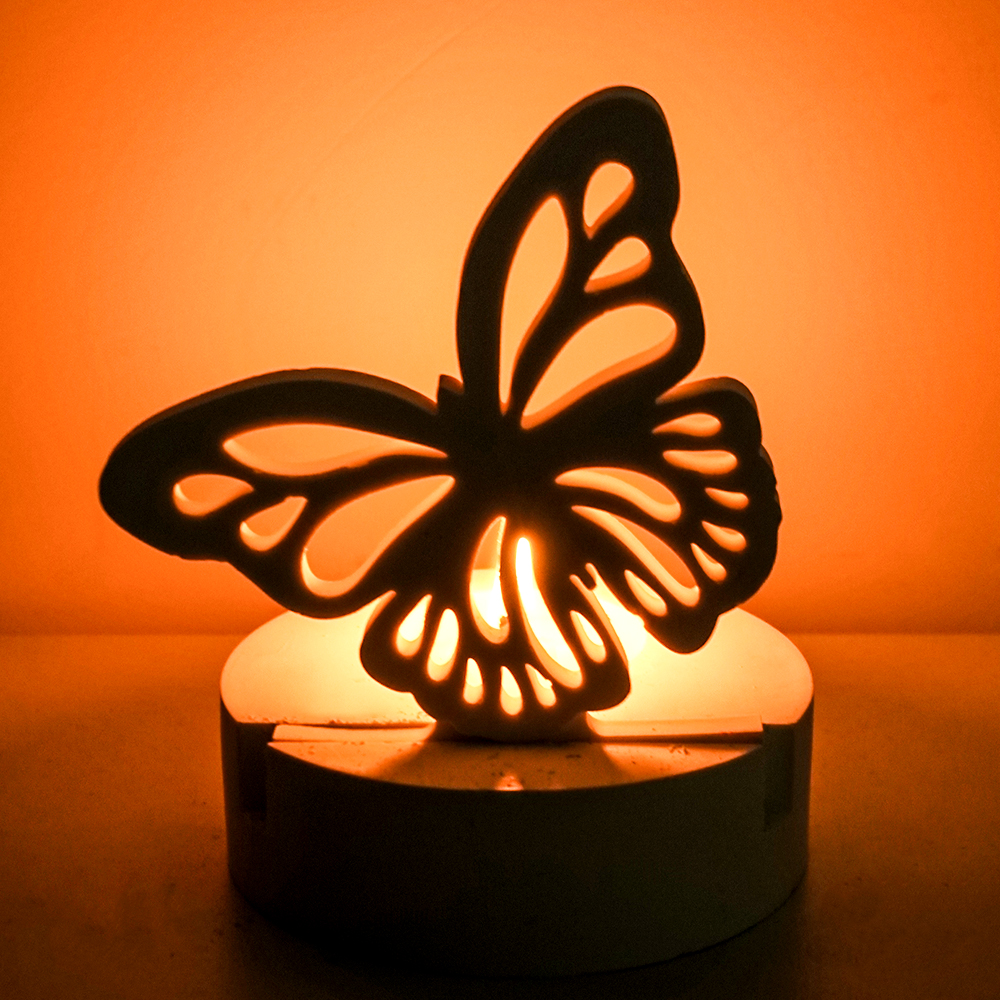 Candelabro de mariposa, molde de silicona de cemento, portavelas artesanal, adorno, molde de yeso, soporte para velas, moldes de resina artesanales, decoración del hogar