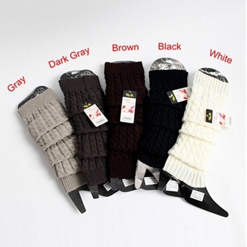 Leg Warmers Women Warm Knee High Winter Knit Solid Crochet Leg Warmer Socks Warm Boot Cuffs Beenwarmers Long Socks