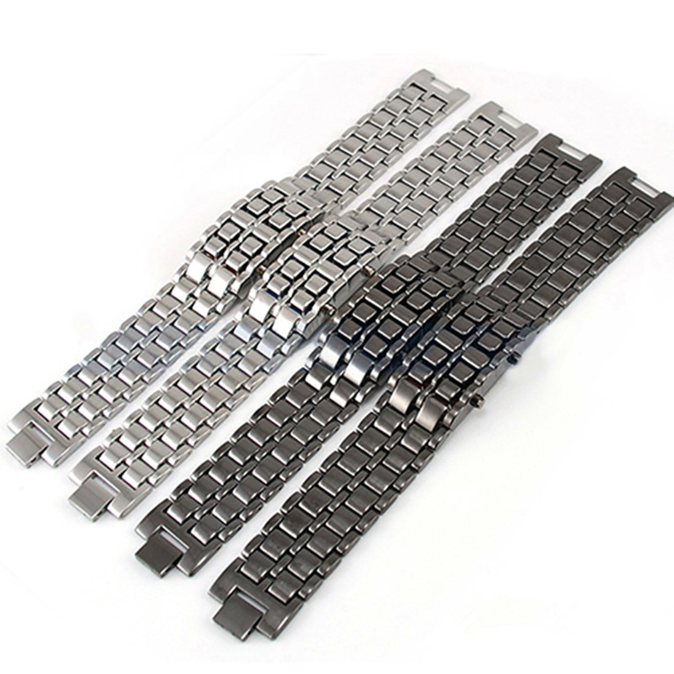 Reloj con plancha de Lava Samurai para hombre, reloj de acero inoxidable de lujo con correa LED, reloj electrónico deportivo para hombre, reloj Digital Led para hombre