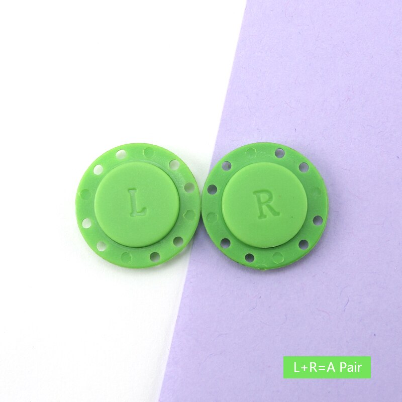 Botón magnético de piedra para coser, hebilla Invisible, botón magnético automático para costura DIY, conjunto de costura para bolsa/cárdigan/chaqueta, 5 pares: NO.06-green