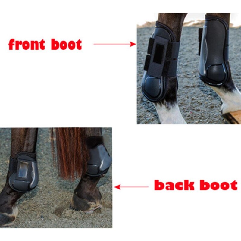 Adjustable Front H-Ind Horse Leg Boots Equine Front Leg Guard Equestrian Tendon Protection Horse Hock Brace