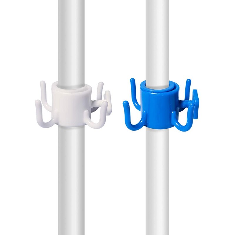 2 paquetes de ganchos colgantes para sombrilla de playa, gancho de plástico de 4 puntas para sombrillas, bolsas de playa, sombreros, ropa, cámara, Sungl