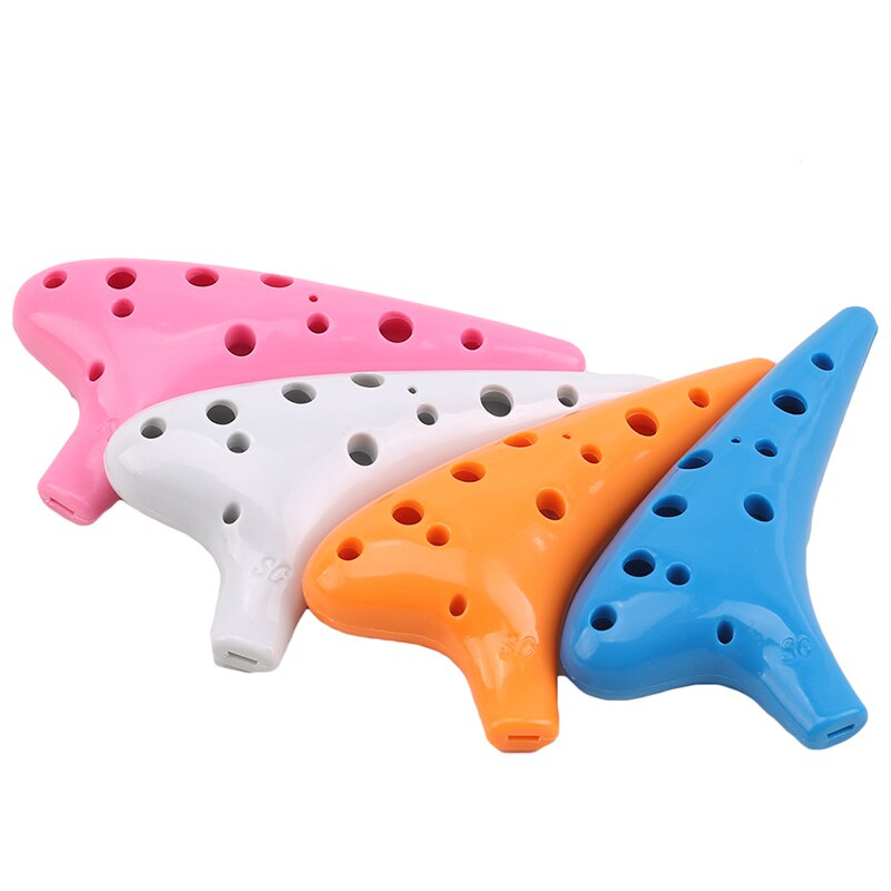 12 Hole Plastic Ocarina Alto C Tone Classic Instruments With Lanyard Music Score Ocarina Beginner Anti-Broken Musical Instrument