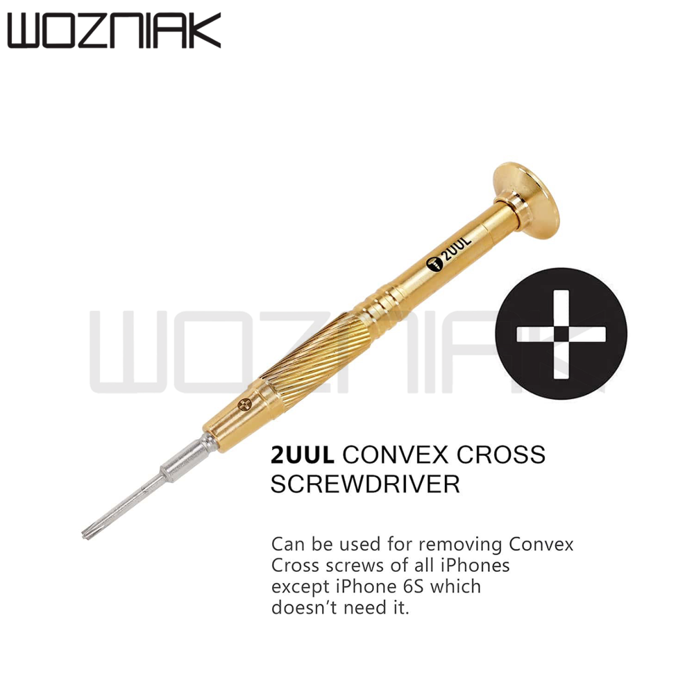 Destornillador de peso ondulado con mango de latón, 2UUL, para IPHONE, IPAD, relojes, herramientas de reparación, conformado integrado