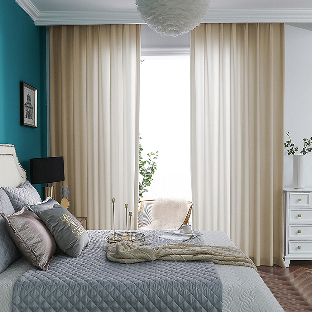 Sheer Window Curtains Tulle Voile Home Fabric Drapes for Living Room Study Bedroom Kitchen: gray brown