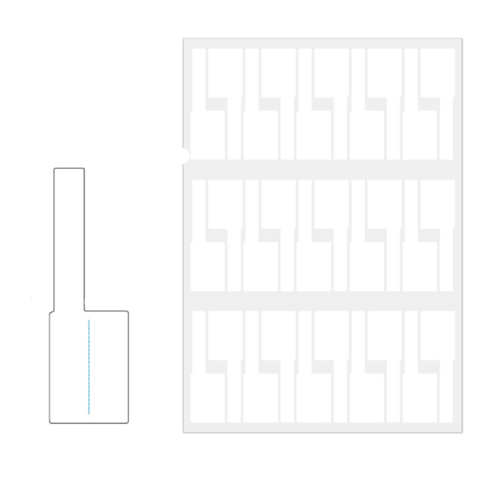 150PCS P-type Cable Label Paper Network Cable Label Three-proof Network Cable Classification Sticker: White