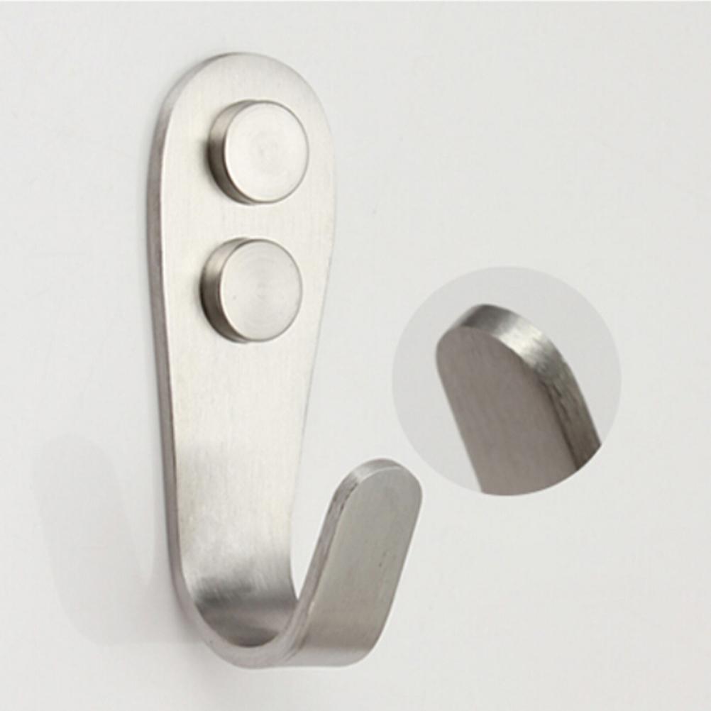2 stuks roestvrijstalen haken, duurzaam en praktisch, 1.5/2/3mm- dikke geborstelde keukenhaken, kledinghaken, kledinghangers, kledinghangers, hoedenhangers, handdoekhangers
