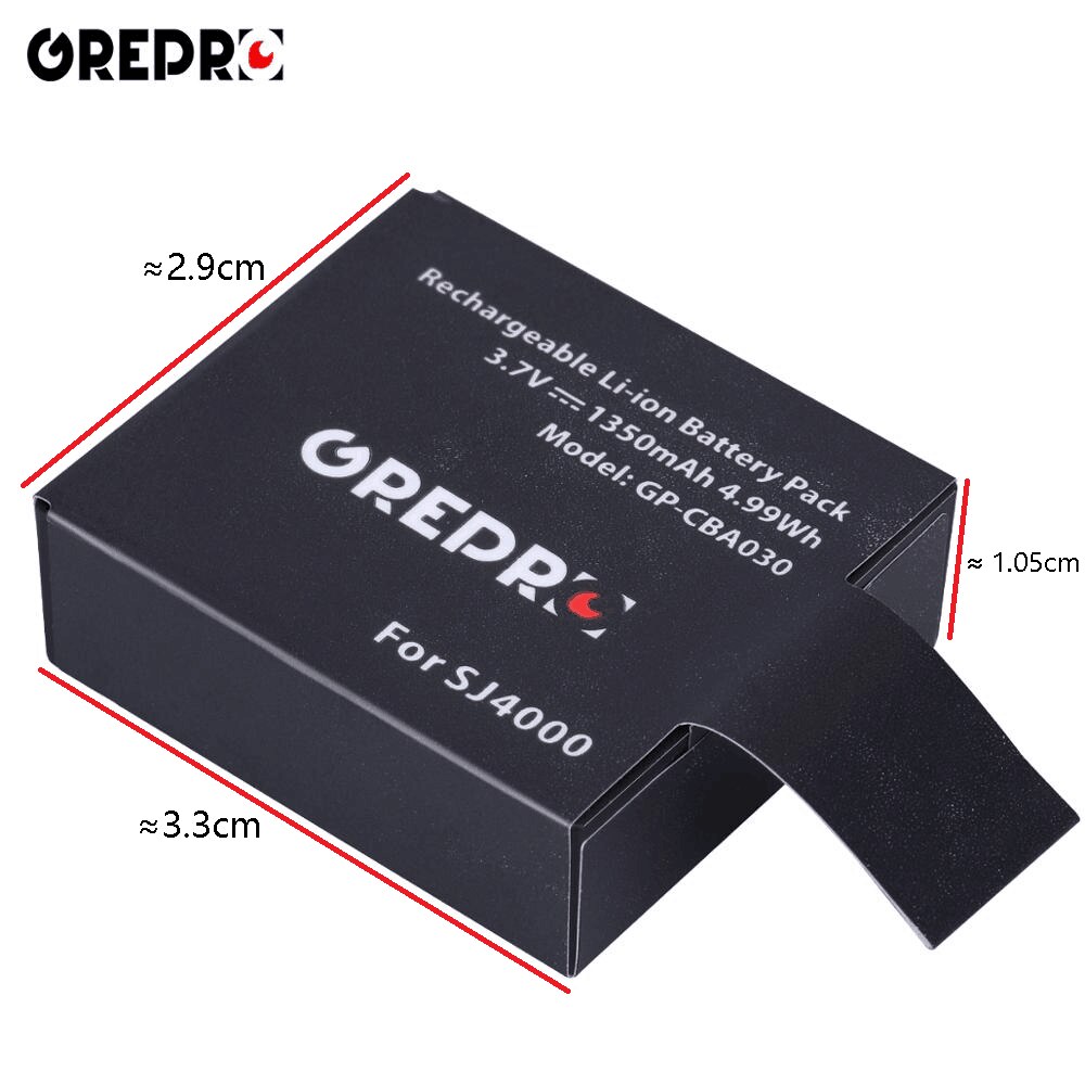 Batería + cargador Dual LCD para SJCAM, 1350mAh, PG1050, SJ4000, sj5000, sj6000, sj7000, SJ8000, SJ9000, M10, EKEN, 4K, H8, H9, GIT-LB101, 2 uds.