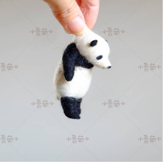 Wollen vilt prik, dier egel, kat, panda, konijn zeehond yucococafe. wollen vilt naaldvilten decoratie knutselen handwerk: B