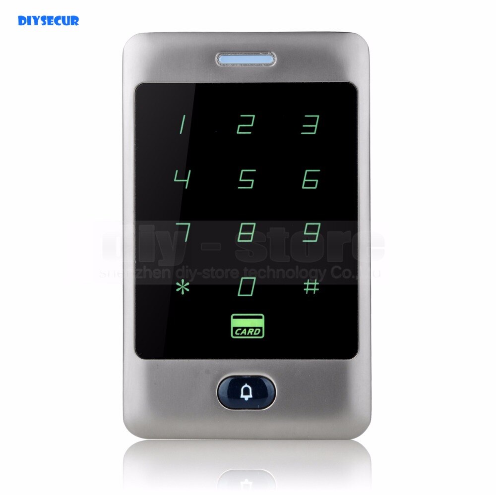 DIYSECUR Touch Button 125KHz Rfid Card Reader Door Access Controller System Password Keypad C30