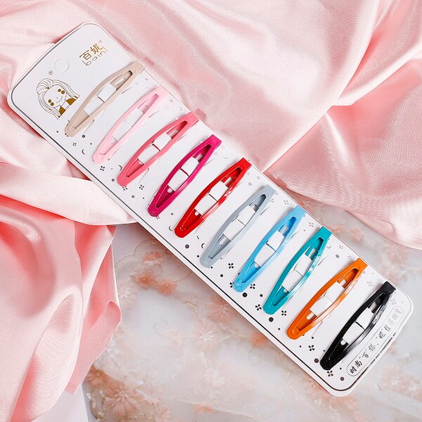 Bebis flickor liten hårklo söt godisfärg blomma hår käkklämma bb tjejers hårnål barn håraccessoarer: C  (10 st)