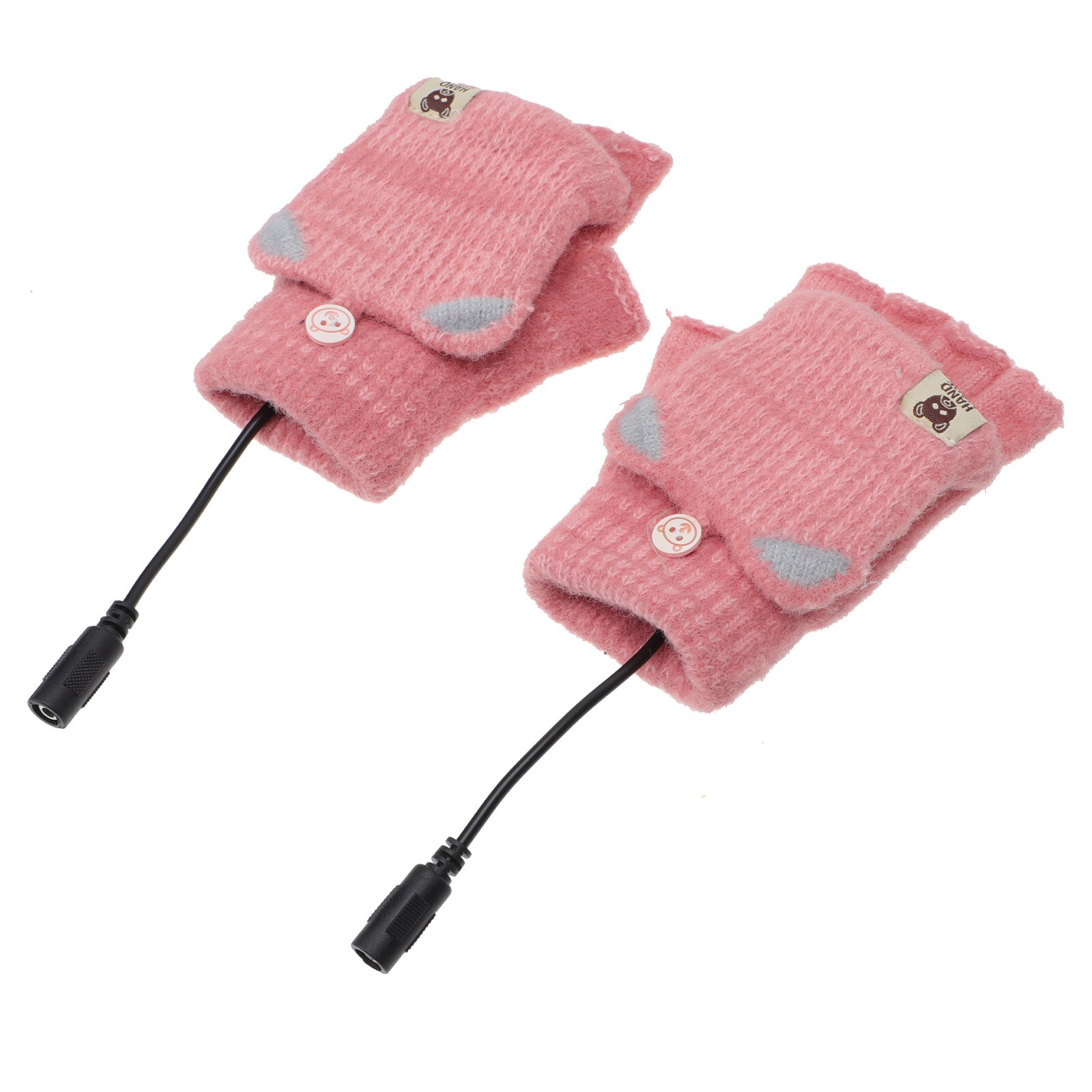 1Set Van Usb Warme Winter Elektrische Breien Wanten Voor Home Office: Pink