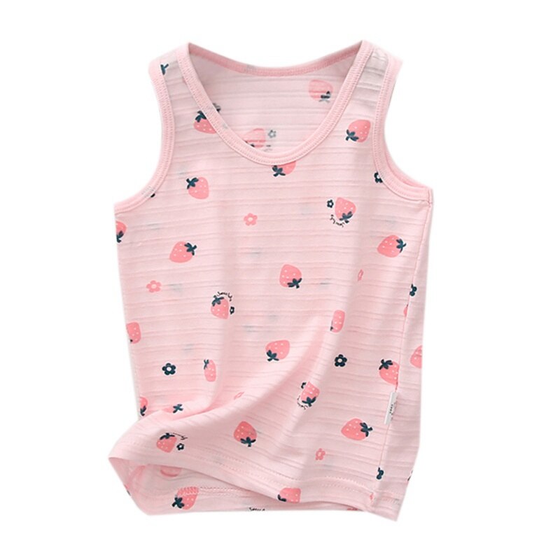 Zomer Meisjes Bloemen Tanks Mouwloze Tops Kids Kleding Katoen Printing Vest Baby Tiener Singlets Kinderen: 2 / 2-3Y