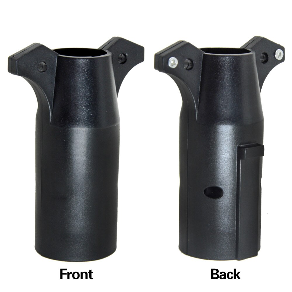 TIROL T21850a American Trailer Light Plug Connector 12V 7 Way Pin RV Blade to 6 Way Round Plastic Trailer Adapter