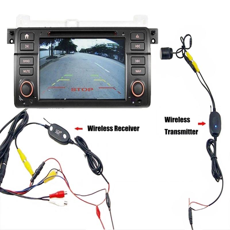 Cámara de visión trasera inalámbrica de 2,4G, transmisor y receptor de señal de cámara de coche, Cable RCA, transmisor y receptor de vídeo, accesorios para coche