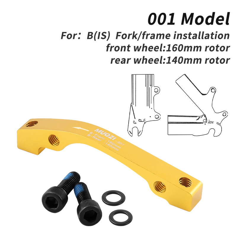 Adattatore Freno A Disco Anteriore Bici – Da 140mm A 160mm In Alluminio Nero/rosso