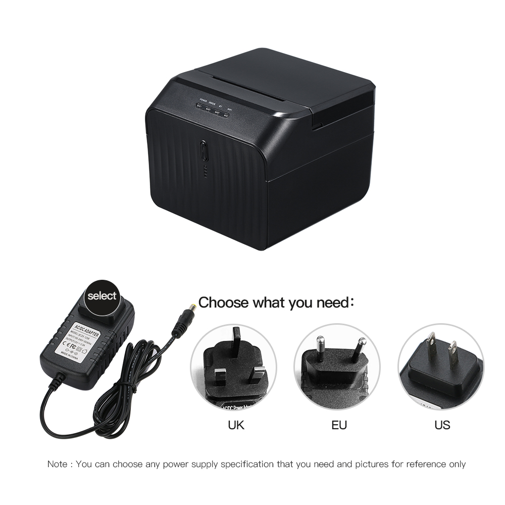 BT Printer USB Thermische Printers Ontvangst Qr Code Barcode Sticker Adhesive Label Printer