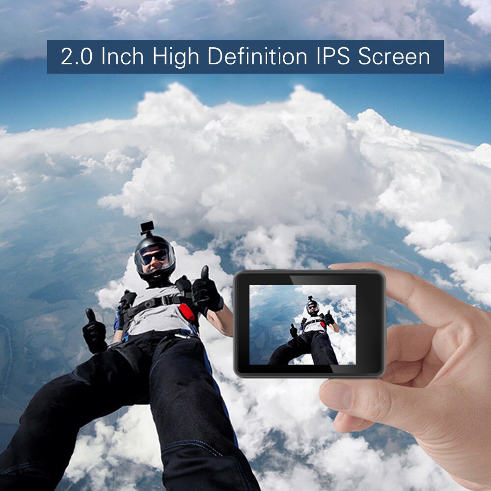 4K/30FPS 24MP Ultra HD Sports Action Camera 2.4G Wireless Remote Control WiFi DV Camcorder Waterproof Case Built-in Battery