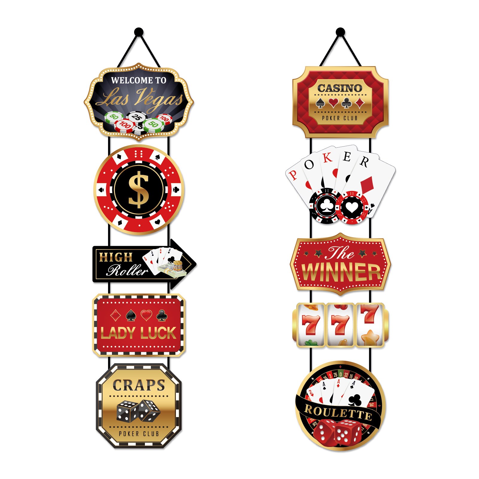 Blulu 80 Pcs Casino Party Cutouts Las Vegas Decorations Versatile