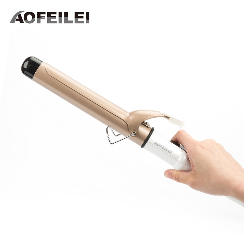 Real Elektrische Professionele Keramische Haar Krultang Lcd Krultang Roller Krullen Wand Waver Mode Styling Tools