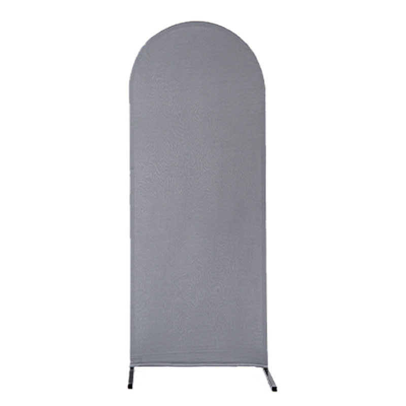 Festival Wedding Arch Cover Elastic Thick Covers for Backdrop Stand Solid Photographic Background Birthday Party Decoration: XL / GRAY