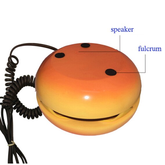 for children fixed Hamburger mini house yellow Corded wired phones for home landline Desk fixed Telephone kids women