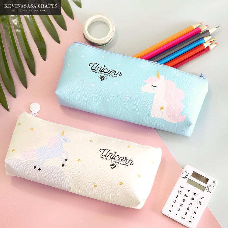 Licorne Kawaii fournitures scolaires, papeterie , jolie boîte à crayons, trousse à crayons, outils scolaires de bureau