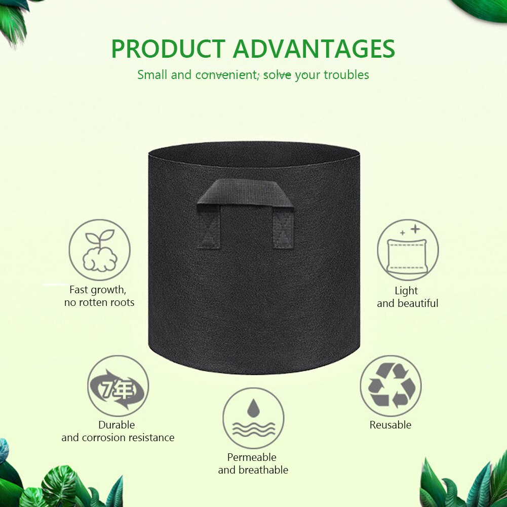Pflanze Blume Tasche hause garten werkzeuge Töpfe 1-30 Gallonen Pflanze Wachsen Tasche Belüftung Stoff Wurzel stoff garten Gemüse jardin große