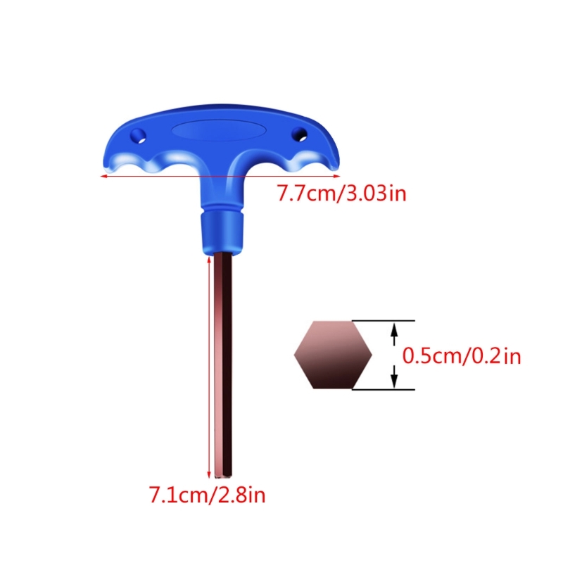 Reliable T-Handle Allen Wrench with Rubber Grip Long Handle Allen Key