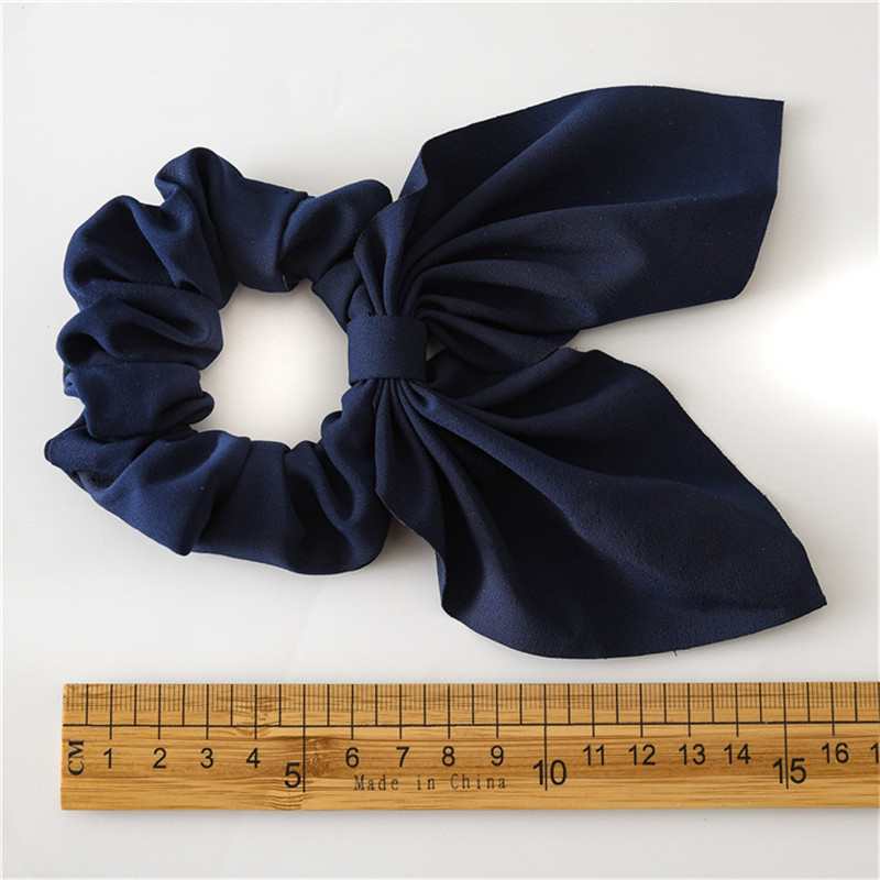 Kvinnor håraccessoarer hår scrunchie rosetter hästsvanshållare hårband godis färg rosett knut scrunchy flickor hårslipsar