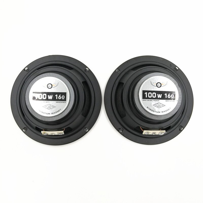 2pcs 5 Inch 16 Ohm RMS 20W Hifi System Full Range Louder Speakers Pure Paper Cone Max 100W Midrange Speakers