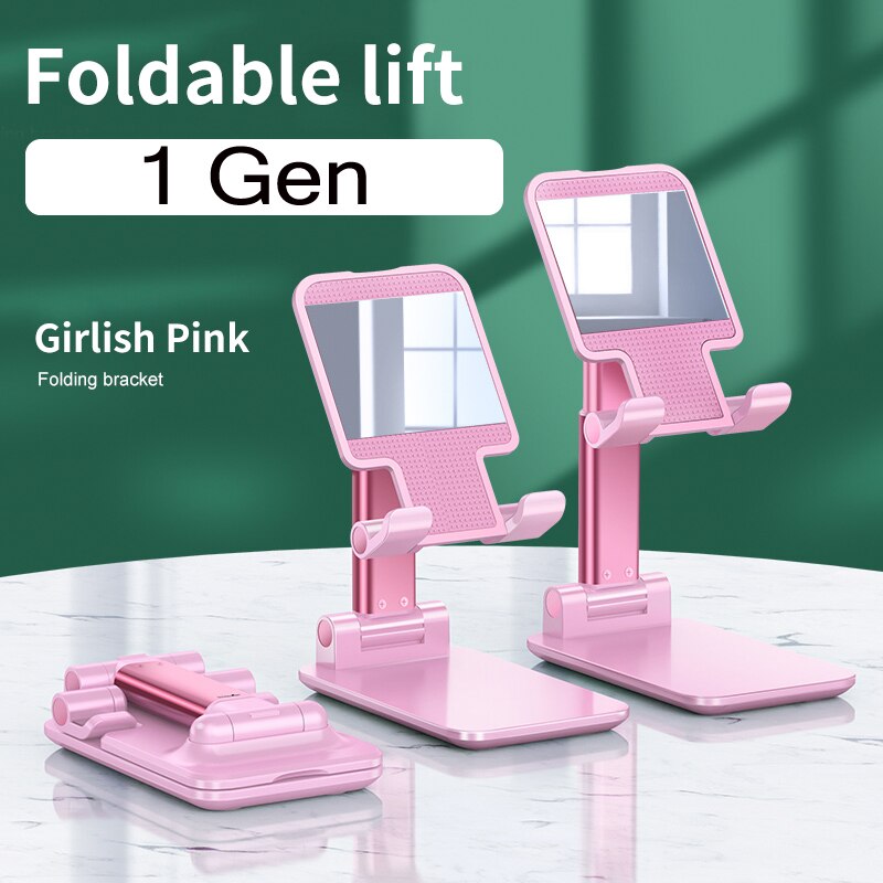 Goojodoq för ipad stativ hållare telefon mini justerbar soporte surfplatta hållare stativ för ipad 10.2/10.5 pro 11 mini fäste: 1 gen rosa