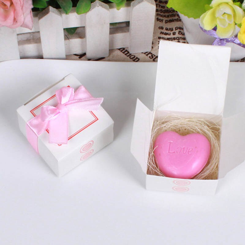 20 Stks/partij Mini Handgemaakte Geurende Zeep Voor Bruiloft Gunst En Baby Douche Bruiloft Souvenirs Baden Zeep: pink heart