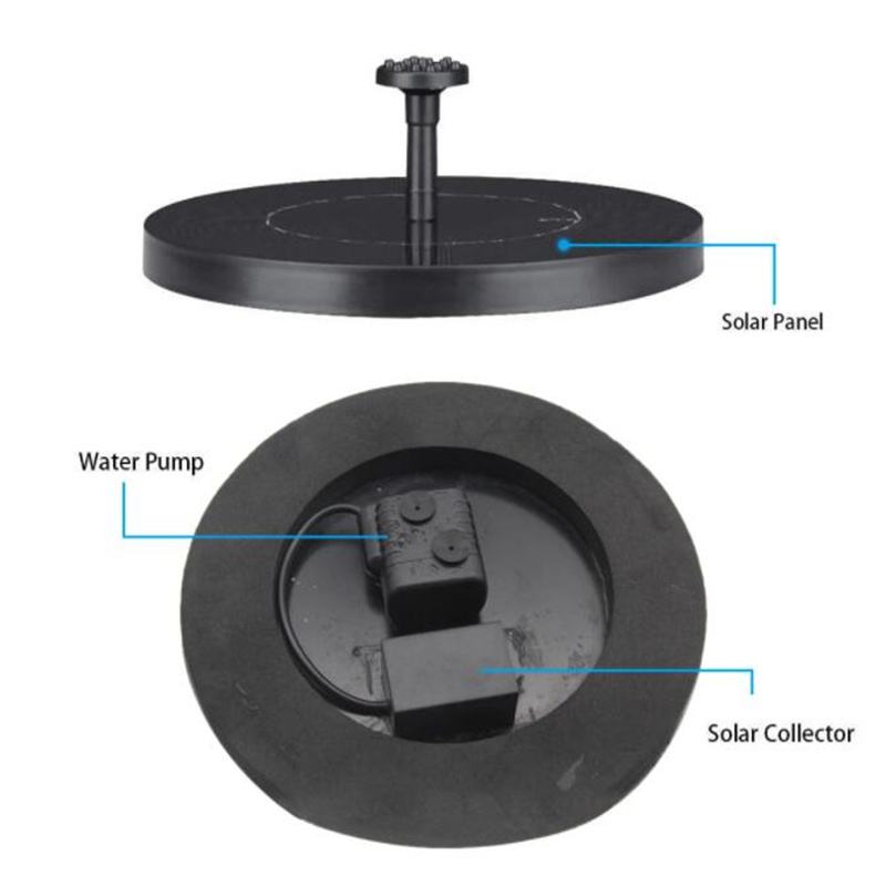Floating Solar Fountain Garden Waterfall Fountain Pool Pond Bird Bath Solar Panel Powered Home Garden Fountain Decoration