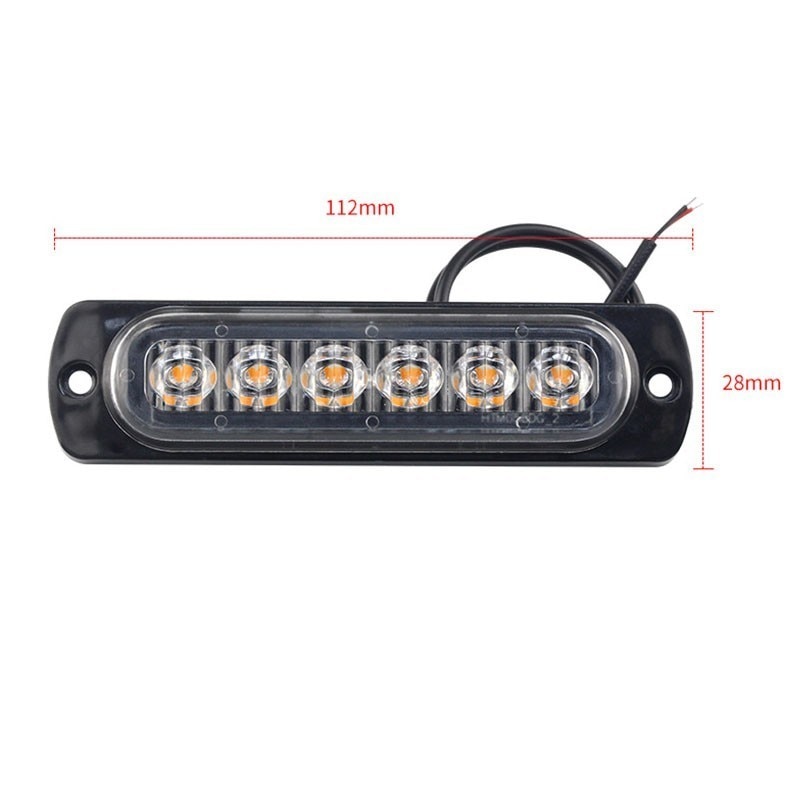 4 st 12v 6 led-lampor bärnstensfärgad / röd / vit / blå bil släpvagn motorcykel sidomarkeringsljus svängljus indikatorlampa