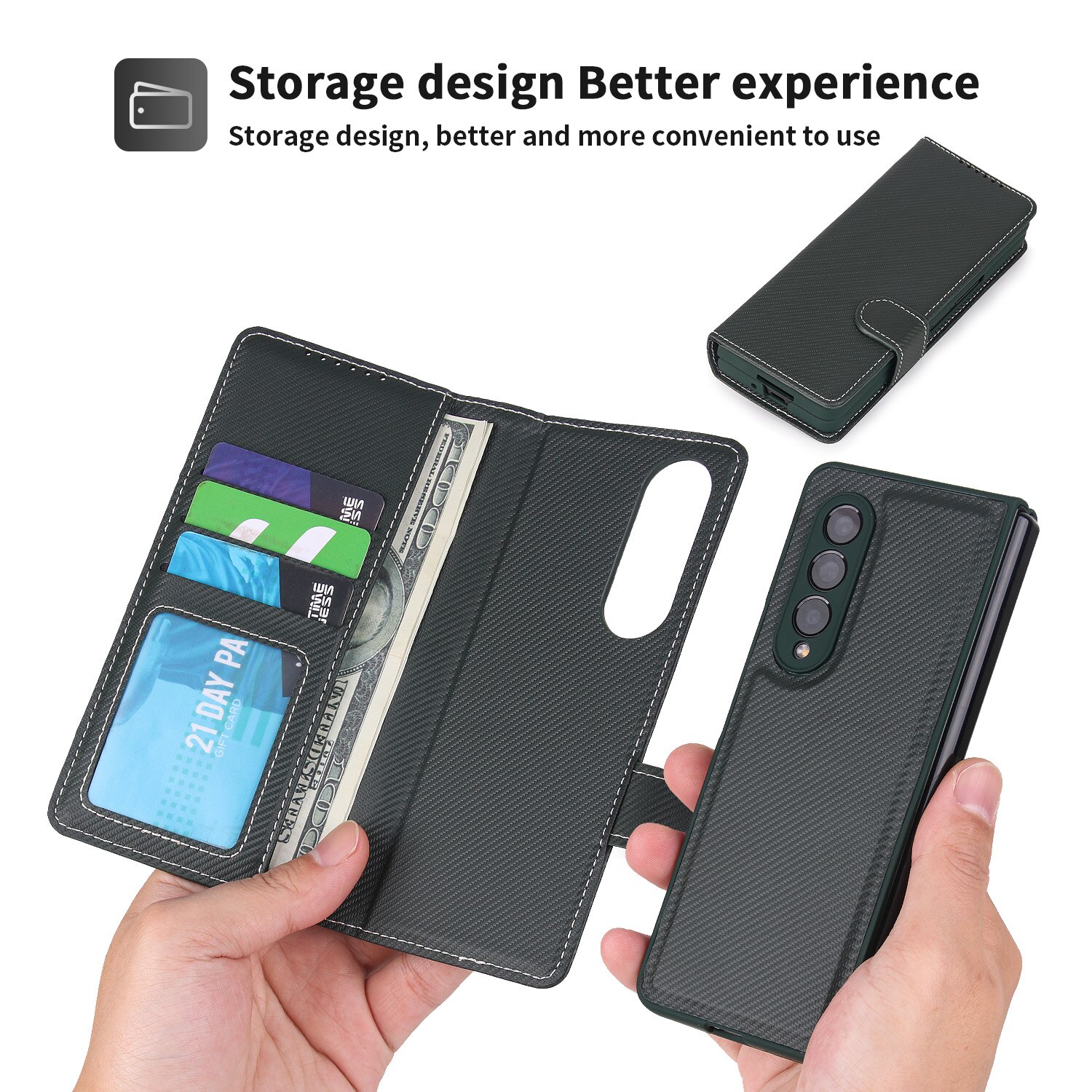 Afneembare Case Voor Samsung Galaxy Z Vouw 3 Pu Leer Magnetische Kickstand Shockproof Cover Met S Pen Stylus Houder