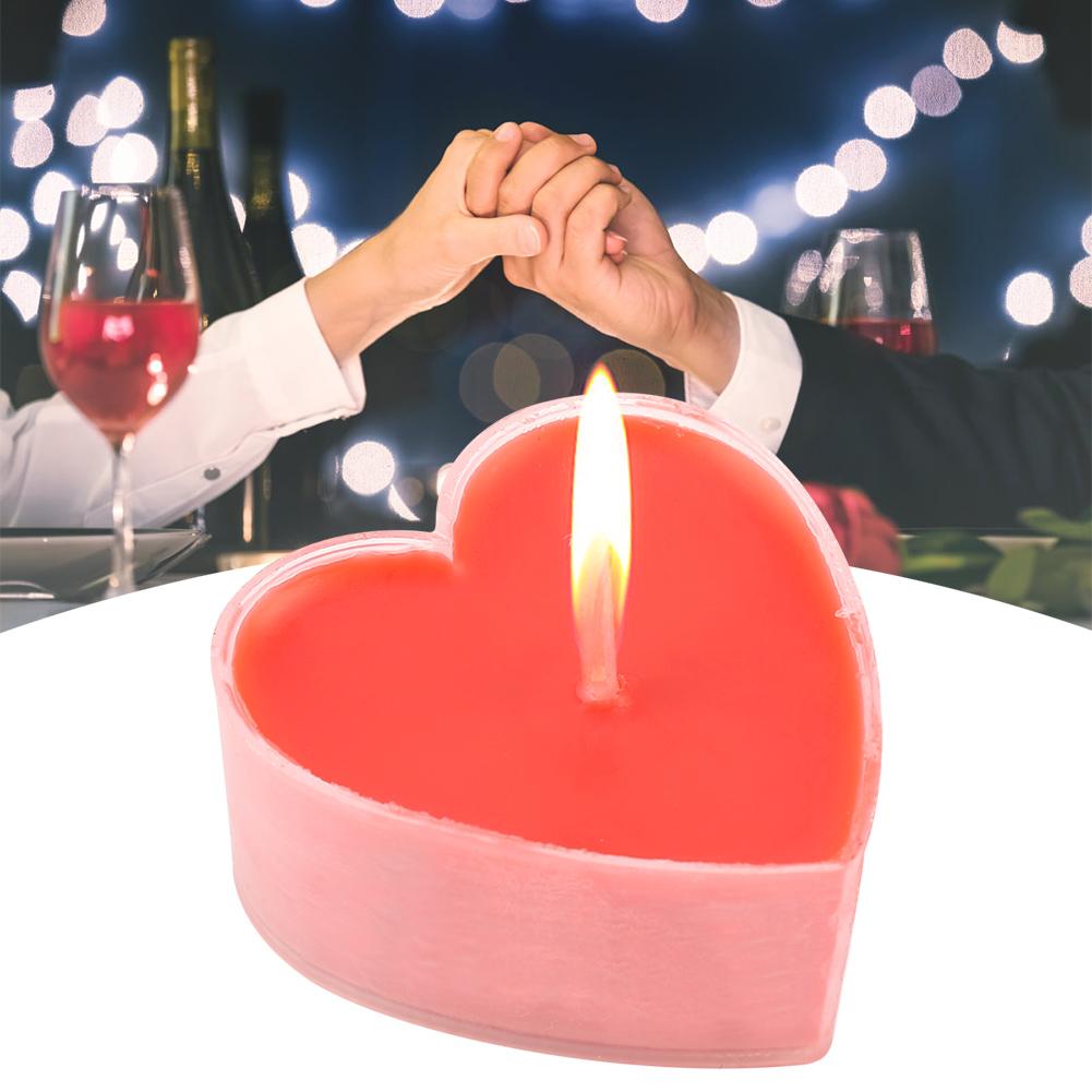 9 pçs presente velas em forma de coração vela vermelha amor romântico festa de casamento jantar doce tealights vela natal decoração da sua casa