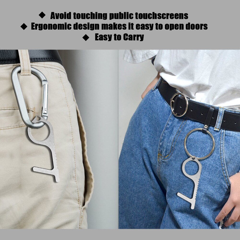 Non-contact Safety Door Opener Contactless Safety Door Opener Protection Isolation Brass Key Handles Clean-Key#T