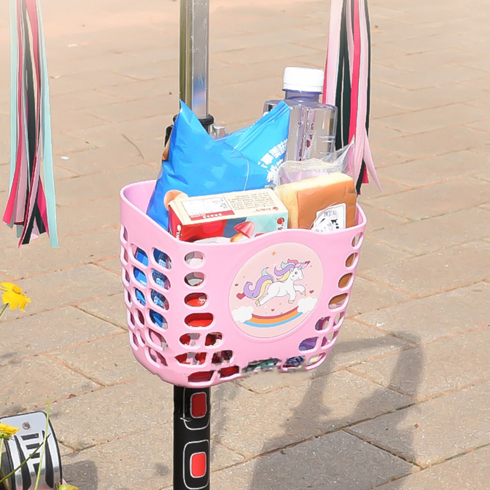 Kids Bike Pannier Basket Children Bicycle Scooter Front Basket Hanging Outdoor Cycling Storage Front Shopping Kids Accessories