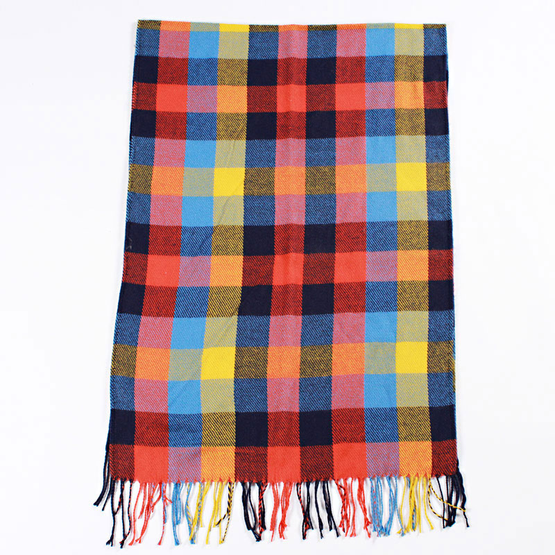 Oversized pashmina kwastjes wintersjaal dames geruite deken sjaal acryl wikkels sjaals kasjmier dames foulard femme sjaals: 5