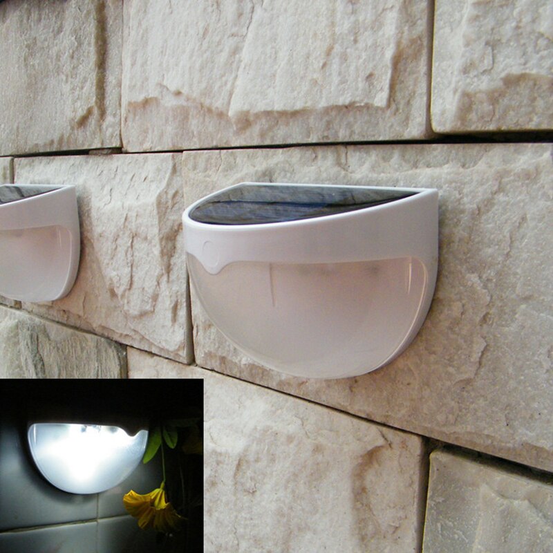 wasserdicht 6 LED Solar Power Licht Sensor Wand Licht Outdoor Garten Zaun Lampe